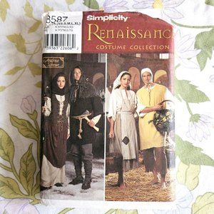 UNCUT Sewing Pattern Simplicity 8587 Size XS to XL Vintage